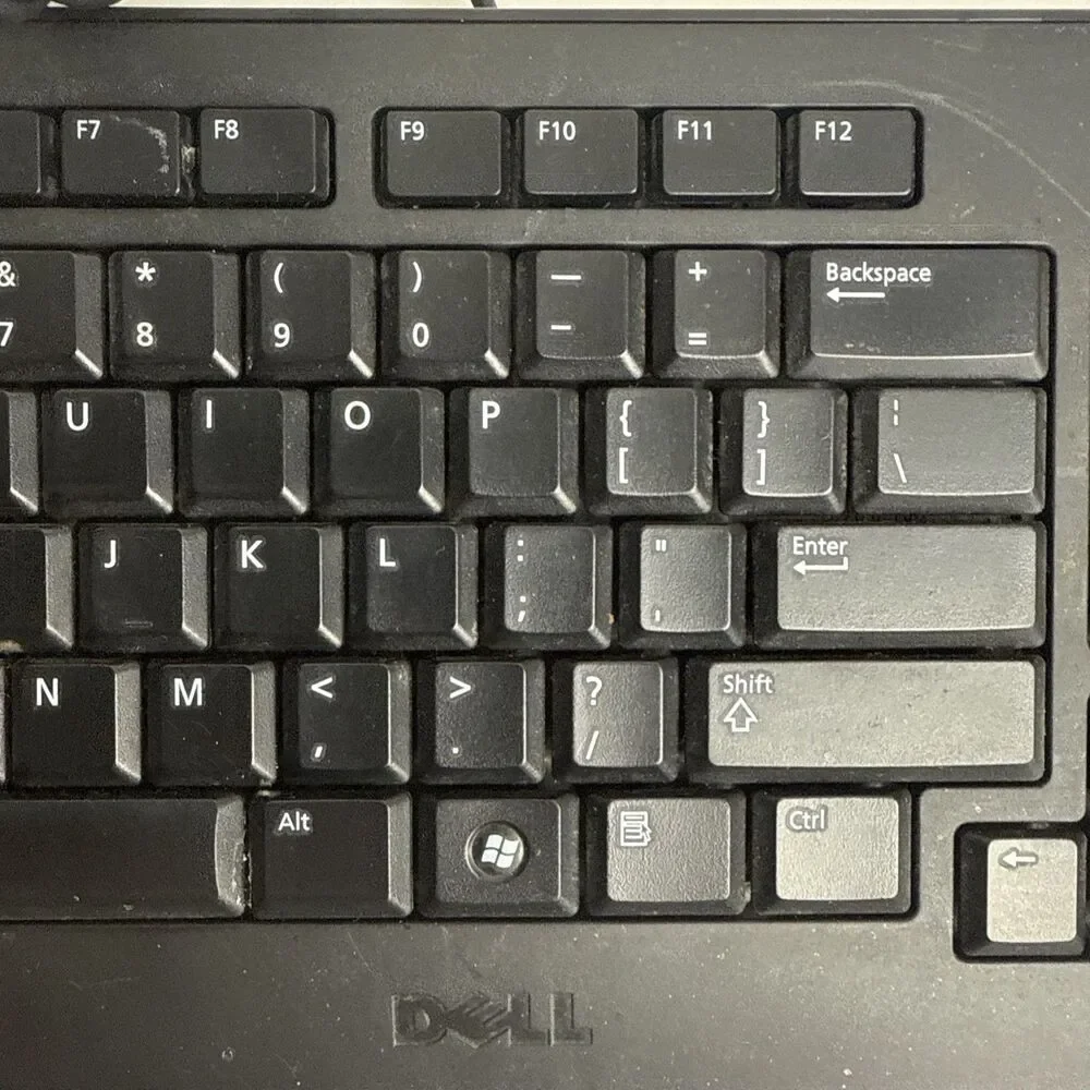 Dell Wired USB Keyboard Black KB2521 - Tested and Working